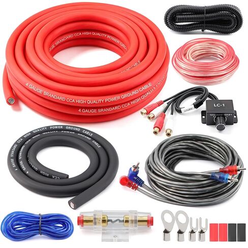 4 Gauge OFC AMP Wire Kit 2000 Watt Car Subwoofer Wiring Install kit for Amplifier Power,Radio and Speakers in Saudi Arabia