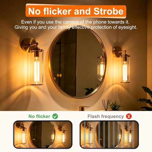 T10 LED Bulb 7.3 Inch Dimmable 185MM Long Tubular Light Bulb E26 6W Equal 60 Watt Edison Light Bulbs 600LM 2700K Warm White AC120V for Chandelier Industrial Wall Sconces Pendant Vanity, 2 Pack in Kuwait