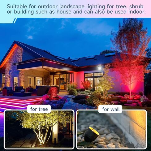 Gardencoin MR16 LED Bulb Color Changing, RGBCW Smart GU5.3 LED Bulbs Dimmable, 6W 12V Bi-Pin Base, Spotlight Bulbs Replacement for Halloween & Christmas Outdoor, WiFi Bluetooth Control (6 Pack) in Kuwait