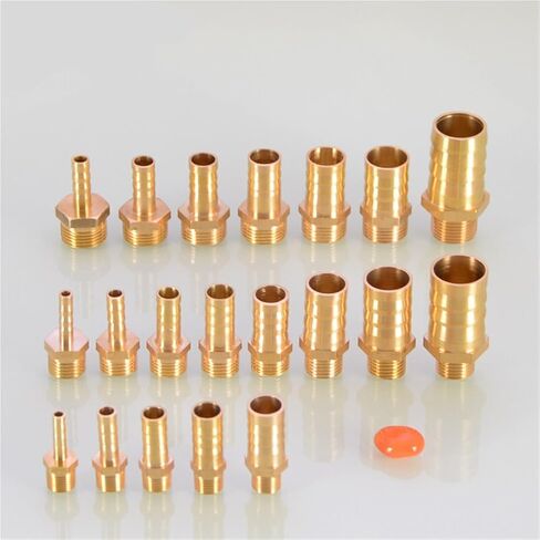PC PCF PL PLF connector 10mm hose connector hose tail thread 1/8 1/4 3/8 1/2 Brass Pipe Fitting(PLF,10MM BARB_1/2") in Kuwait