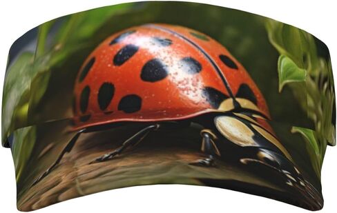 Beautiful Ladybug2 Print Sports Sun Visor Hats Adjustable Running Golf Tennis Sun Cap for Women Men Black in Saudi Arabia