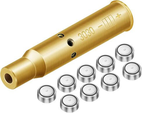 Bore Sight Cal 223 5.56mm /300 Win Mag/22LR /9mm/6.5 Grendel /.338 Lapua/30-30 Red Dot Boresighter مع البطاريات in Kuwait