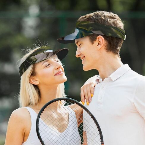 Glacier National Park Print Sports Sun Visor Hats Adjustable Running Golf Tennis Sun Cap for Women Men Black in Saudi Arabia