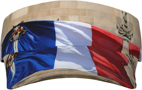 French Flag Print Sports Sun Visor Hats Adjustable Running Golf Tennis Sun Cap for Women Men Black in Saudi Arabia
