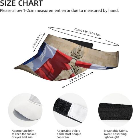 French Flag Print Sports Sun Visor Hats Adjustable Running Golf Tennis Sun Cap for Women Men Black in Saudi Arabia