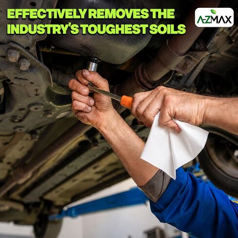 مناديل تنظيف متعددة الأسطح من A-Z Max، 77 مناديل تنظيف كبيرة جدًا مقاس 12 × 9 بوصة شديدة التحمل يمكن التخلص منها لمرآب السيارات المنزلي، مناديل مغلفة بشكل فردي، عبوتان in Kuwait