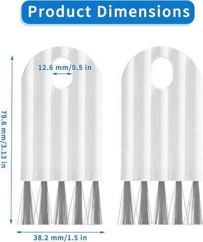 2PCS Flexible Gap Brush Multi-Use Crevice Cleaning Tool Keyboard, Dishwasher Air Gap Cleaning Tool for Cup Lids, Bottle Cap Grooves, Cushion Combs & Tight Spaces, White in Kuwait