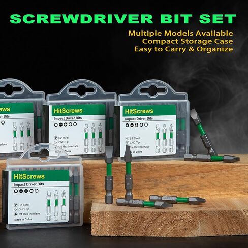 SL10 Flat Head Screwdriver Bits,2-Inch Heavy-Duty Slotted Bits,S2 Steel Magnetic mpact Driver Bit,1/4" Hex Shank for Decking, Framing, Heavy Construction & Furniture – 10 Pack in Kuwait