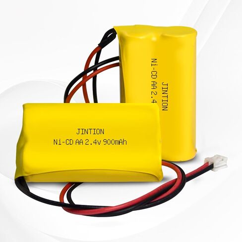JINTION 2.4V 900mAh Ni-Cd استبدال البطارية لـ Exitronix 10010034 Interstate NIC1394 BEL-179 Custom-179 6200RP EBE-179 أضواء خروج الطوارئ، 2 حزمة in Kuwait