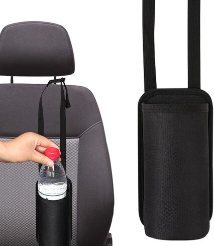 Car Seatback Bottle Bag, Car Pocket Seatback Bag Holder for Fire Extinguisher - Portable Water Cup Storage, Car Fire Extinguisher Mount Holder for Umbrellas, Cell Phones, Beverages in Kuwait