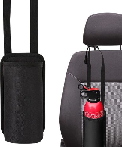 Car Seatback Bottle Bag, Car Pocket Seatback Bag Holder for Fire Extinguisher - Portable Water Cup Storage, Car Fire Extinguisher Mount Holder for Umbrellas, Cell Phones, Beverages in Kuwait