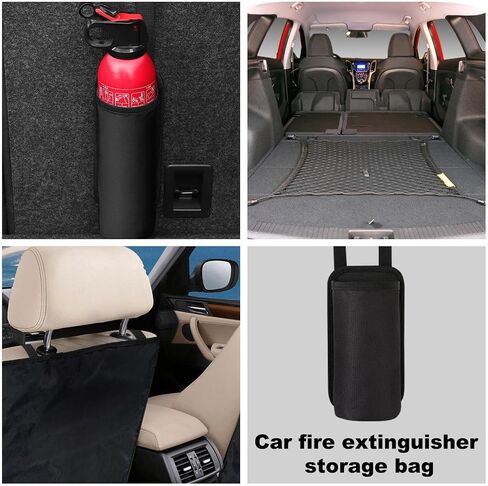 Car Seatback Bottle Bag, Car Pocket Seatback Bag Holder for Fire Extinguisher - Portable Water Cup Storage, Car Fire Extinguisher Mount Holder for Umbrellas, Cell Phones, Beverages in Kuwait