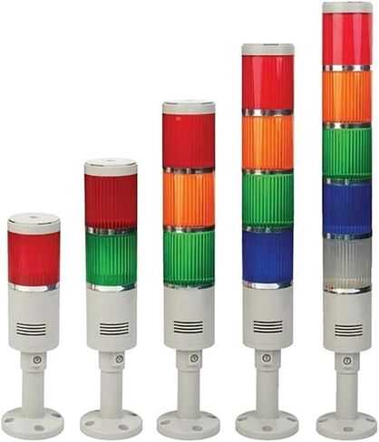 ATO Stack Light، فلاش LED، تيار متردد 110 فولت، برج الإشارة الصناعية، مع مصباح تحذير إنذار الجرس، لمحطات التشغيل، أضواء الاتصال، مراقبة الماكينة (3 طبقات) in Kuwait