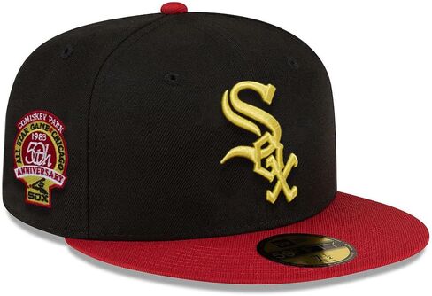 قبعة شيكاغو وايت سوكس 59FIFTY Cooperstown 1983 All-Star Game Gold Patch من New Era، قبعة مناسبة in Kuwait