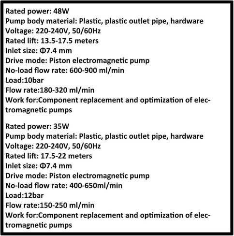 48W 35W Electromagnetic Pump For Coffee Machines Cleaning Machines And Steam Equipment Stable Pressure(48W) in Kuwait