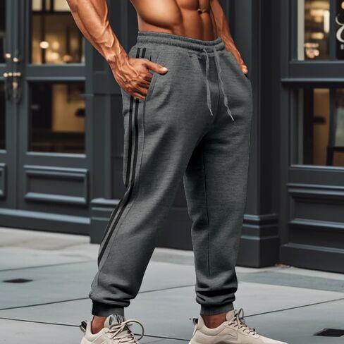BIVENANT Men's Jogger Sweatpants Loose Baggy Stretch Waist Drawstring Lightweight Casual Athletic Pants with Pockets in Kuwait