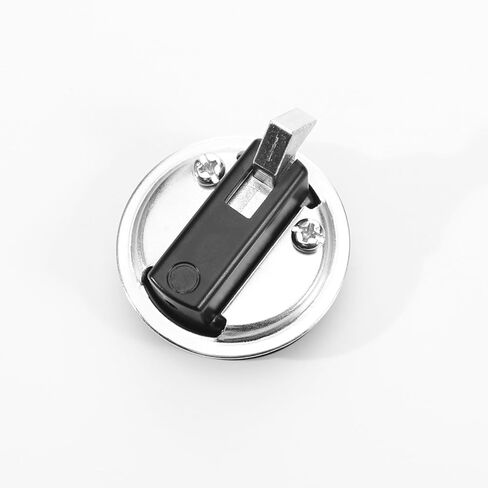 YSMITH Slam Latch 2 بوصة سحب دائري لباب القوارب البحرية، أسود 2 حزمة | طلاء الكروم المضاد للتآكل، تصميم مستدير مجوف، قفل إغلاق، فتحة قارب مناسبة لمقصورة مقطورات RV in Kuwait