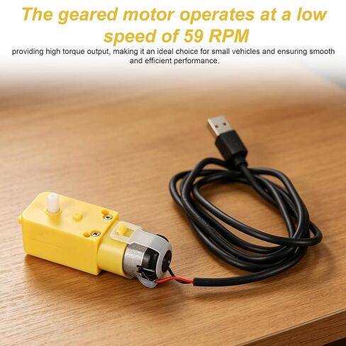 قطعتان من محركات التروس LA001، DC5V 59RPM علبة تروس تخفيض عمود واحد لمشاريع الروبوتات الذكية DIY ملحقات الطابعة ثلاثية الأبعاد، سهلة التركيب in Kuwait