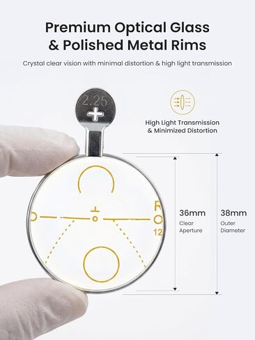 22Pcs Progressive Multifocal Trial Lens Set - Aluminum Case Lens Test kit ADD 1.00-3.50 for Vision Testing in Kuwait