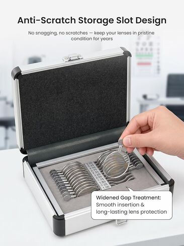 22Pcs Progressive Multifocal Trial Lens Set - Aluminum Case Lens Test kit ADD 1.00-3.50 for Vision Testing in Kuwait