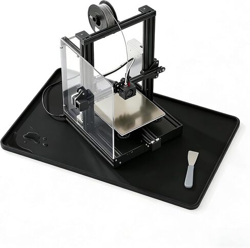 Frezonika Silicone Mat for 3D Printers, Anti-Slip Pad Compatible with Flashforge, Comgrow, Elegoo, Bambulab and Most of 3D Printers, Desk Surface Protector 3D Printer Accessories 23.6x15.8in (Grey) in Kuwait