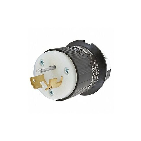 HBL9965C Locking Plug 3 Pole Wire 20 amp 125/250V Black and White in Kuwait