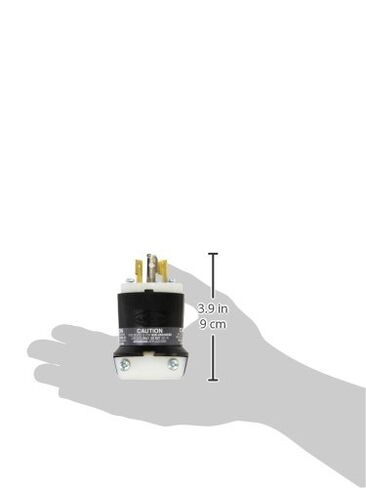 HBL9965C Locking Plug 3 Pole Wire 20 amp 125/250V Black and White in Kuwait