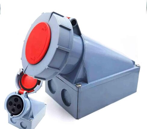 IEC60309 التوصيل والمقبس الصناعي المقاوم للماء 4Pin 125A 380V-415V 3P + E مثبطات اللهب IP67 in Kuwait