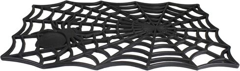 ممسحة أرجل الهالوين مستطيلة الشكل من Northlight Spider Web - أسود - 18 بوصة × 30 بوصة in Kuwait