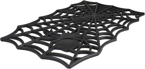 ممسحة أرجل الهالوين مستطيلة الشكل من Northlight Spider Web - أسود - 18 بوصة × 30 بوصة in Kuwait