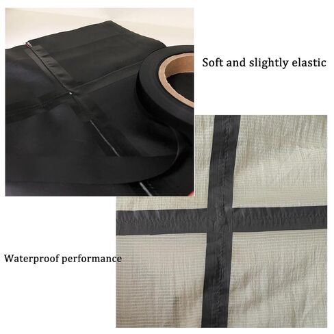 32.8FT x 0.79 Inch TPU Seam Sealing Tape, Waterproof Hot Melt Seam Sealing Tape Heat Applied Tape for Tents, Outdoor Gear, and Rain Clothing, Black in Kuwait