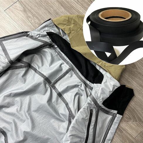 32.8FT x 0.79 Inch TPU Seam Sealing Tape, Waterproof Hot Melt Seam Sealing Tape Heat Applied Tape for Tents, Outdoor Gear, and Rain Clothing, Black in Kuwait