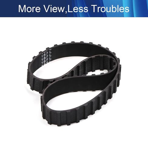 Jutagoss 1Pc 187L Timing Belt, 50 Teeth, 476.25mm/18.75" Length x 20mm/0.79" Width x 9.525mm/0.375" Pitch, Industrial Rubber Geared Cogged Belt, for 3D Printers, Manufacturing Machinery, Black in Kuwait