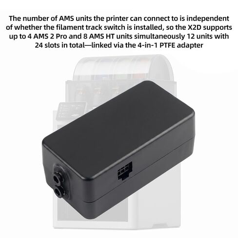 Filament Track Switch Compatible with BambuLab X2D: Eliminate Manual Filaments Re-Grouping Smart Multi-Color Routing Adapter Not for Connecting External Spool 3D Printer Accessories in Kuwait