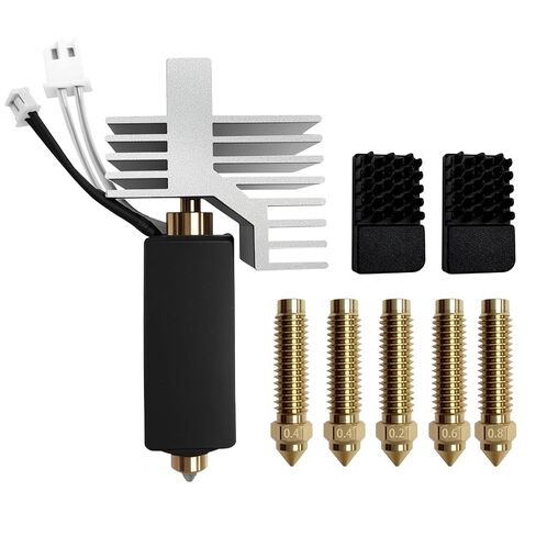 طقم بثق رأس الطباعة Hotend السيراميكي 0.4 مم مع 5 قطع إضافية من الفوهة النحاسية و2 قطعة من فرش الفوهة لطابعات Elegoo Centauri Carbon/Centauri ثلاثية الأبعاد in Kuwait