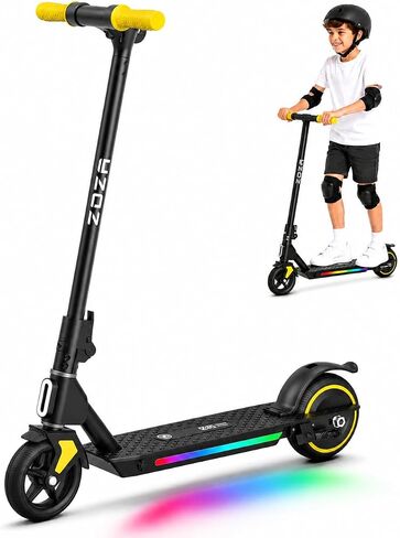 Electric Scooter for Kids, 10 MPH Max Speed, LED Display, Foldable, Dual Brakes,Lights, Lightweight, Kids Electric Scooter for 6+,Excellent Present Choice for Boys and Girls in Kuwait