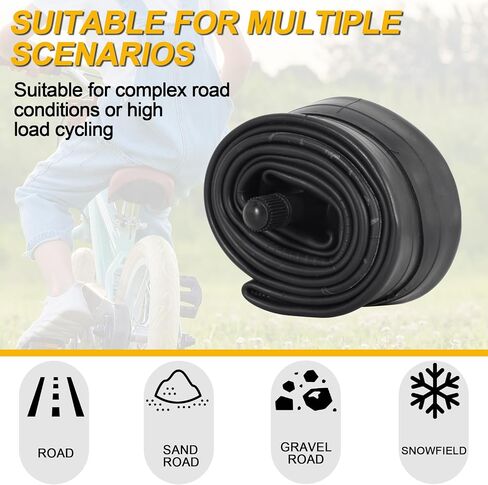 16" Advanced Explosion-Proof Inner Tube, 16x1.50/1.75 Rear Wheel Replacement Tube Compatible with Revolution SE/Pro/Flex/SU, 16x1.50/1.75 Bicycle Inner Tube Suitable for Urban/Road Cycling Scenarios in Kuwait
