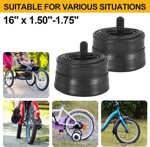 16" Advanced Explosion-Proof Inner Tube, 16x1.50/1.75 Rear Wheel Replacement Tube Compatible with Revolution SE/Pro/Flex/SU, 16x1.50/1.75 Bicycle Inner Tube Suitable for Urban/Road Cycling Scenarios in Kuwait