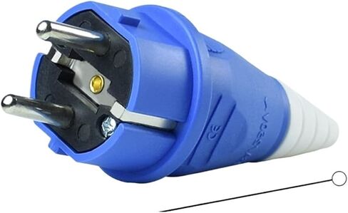 European Style Dual Pole Industrial Plug Socket Waterproof Connector 2-core 10A Docking Two Hole Generator 220V(2-pin10Aplug) in Kuwait