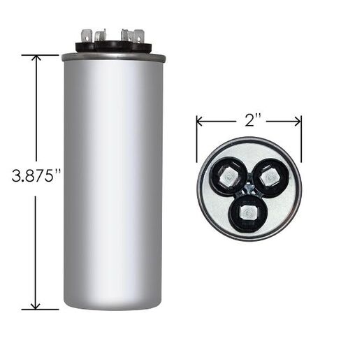 80 + 10 x 370/440 VAC Round Dual Run Capacitor by # 12821 in Saudi Arabia