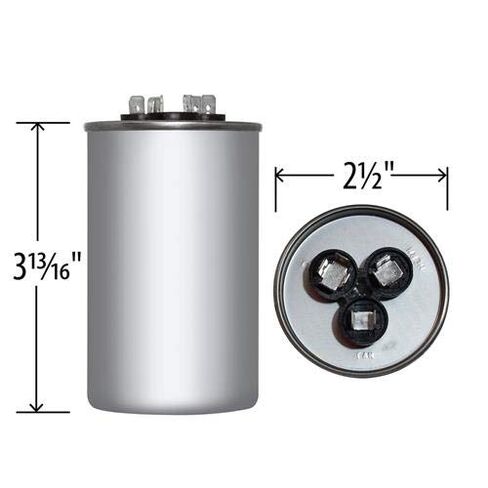 80 + 10 x 370/440 VAC Round Dual Run Capacitor by # 12821 in Saudi Arabia