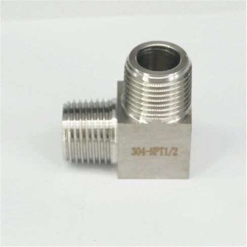 1/2 "NPT ذكر الكوع تركيب الأنابيب 304 الفولاذ المقاوم للصدأ المياه الغاز النفط المناسب in Kuwait