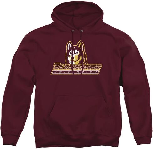LOGOVISION Bloomsburg University Official Distressed Primary Logo Unisex Adult Pull-Over Hoodie in Kuwait