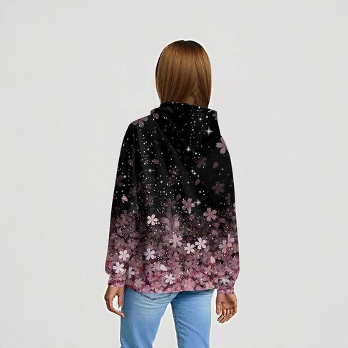 Graphic Hoodies for Women Oversized Preppy Hooded Sweatshirt with Pockets Long Sleeve Lightweight Comfort Hoodie in Kuwait