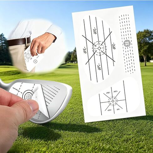 8-Pack Golf Club Impact Stickers, Swing Training Marking Decals for Driver/Irons, Ball Strike Position Feedback (White) in Kuwait