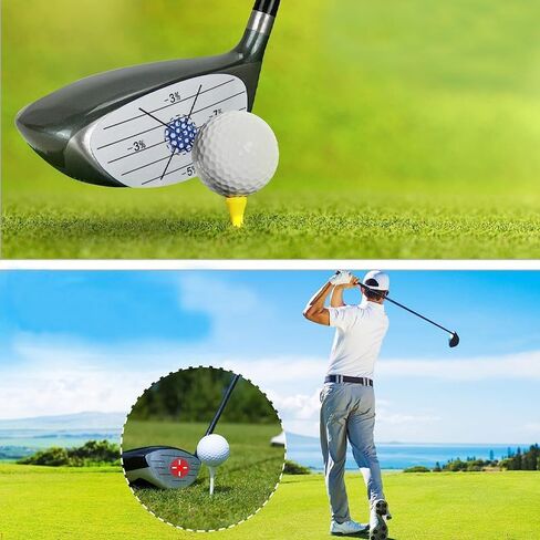 8-Pack Golf Club Impact Stickers, Swing Training Marking Decals for Driver/Irons, Ball Strike Position Feedback (White) in Kuwait