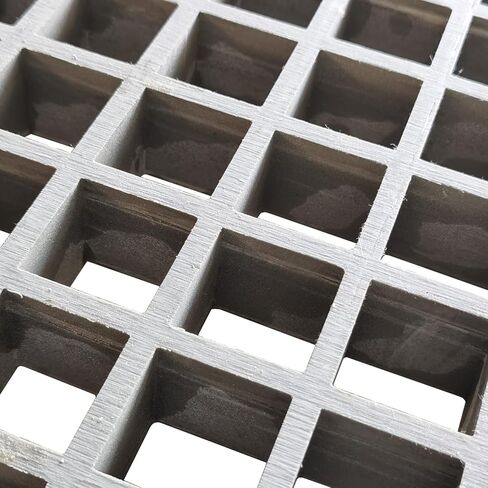 39.4"*19" Gray Fiberglass FRP Grating Non-Slip Grille FRP Grille Auto Repair Thickness 1.5" 0.5 Tons Bearing Capacity Gray in Kuwait