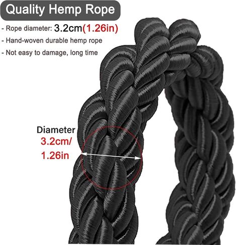 Black Queue Barrier Ropes with Metal Hooks,Stanchion Rope 3/4/5/6Ft,Crowd Control Rope,Braided Hemp Rope for Queue Divider,Rope Safety Barrier,Queue Line Barrier (Black a 4ft/120cm) in Kuwait