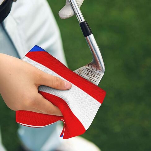 Puerto Rico Flag Golf Towel with Carabiner Clip Golf Gift for Men Waffle Pattern Cooling Towels in Kuwait