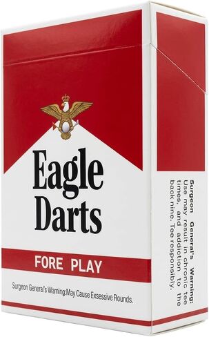 Eagle Darts Premium Bamboo Golf Tees, 10-Count, 3.25" (83mm) Driver Length – Funny Cigarette Pack Style Packaging – Novelty Golf Gift for Men, Dad, Husband – Cool Golf Accessories & Gag Gifts in Kuwait